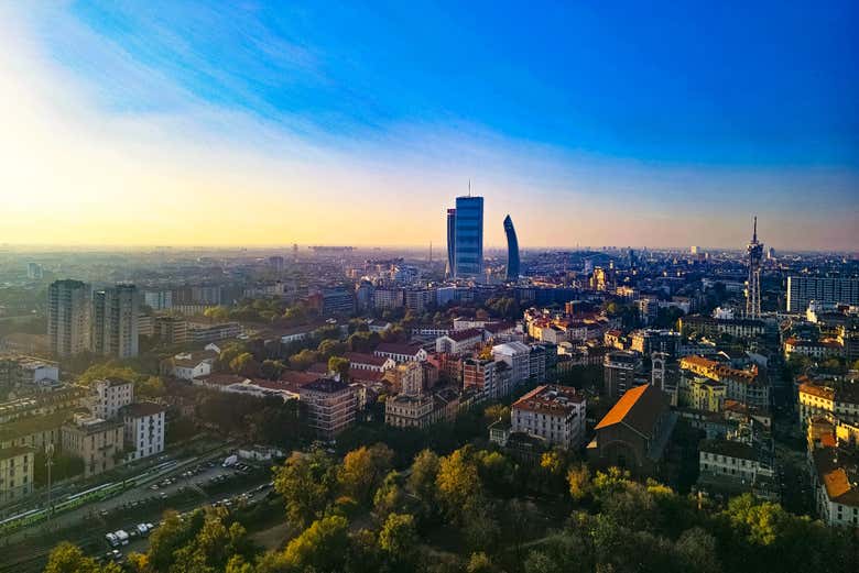 Milán desde el mirador de la Torre Branca