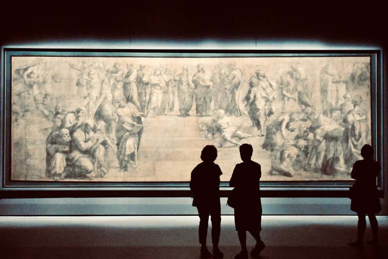 Inside the Pinacoteca Ambrosiana