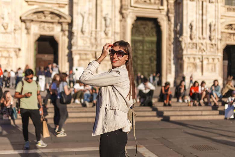 Lista para entrar a descubrir el esplendor de la catedral