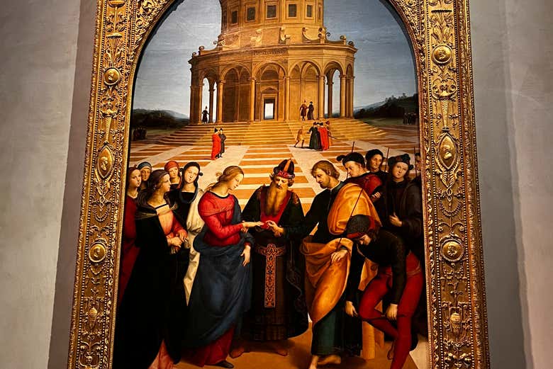 Los desposorios de la Virgen, de Rafael