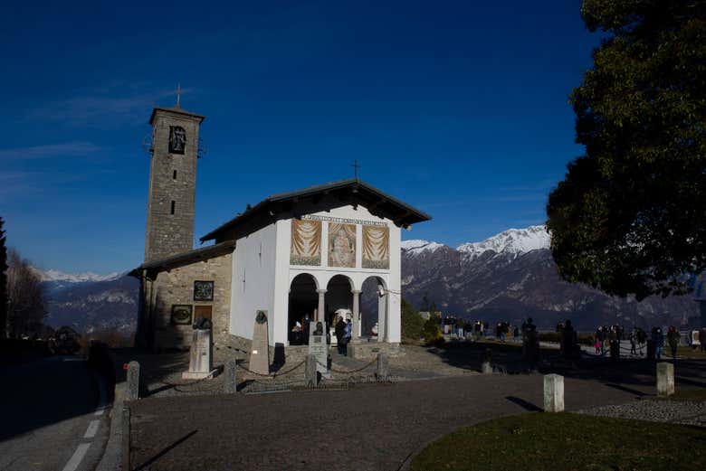 Llegando al santuario de la Madonna del Ghisallo
