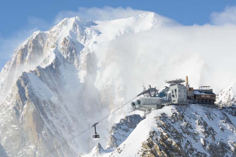 Paisagens alpinas do Monte Bianco-Mont Blanc