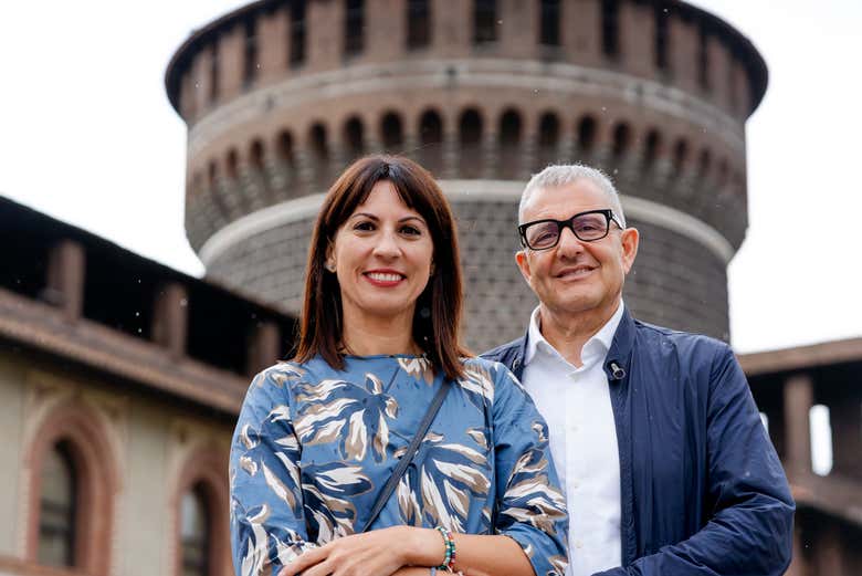 En el Castillo Sforzesco en Milán