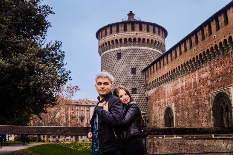 Torre del Filarete en el Castillo Sforzesco en Milán