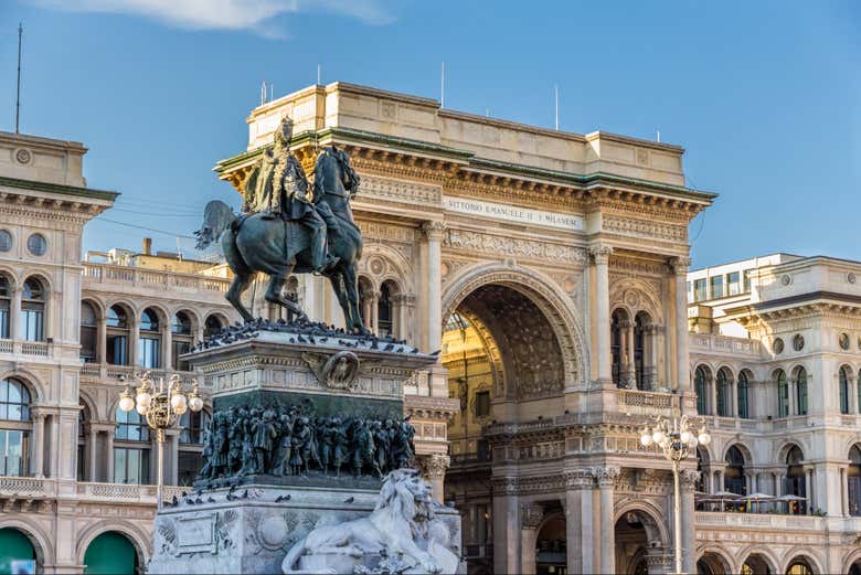 La statua di Vittorio Emanuele II