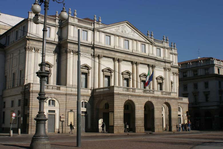 Wander around the impressive La Scala opera house