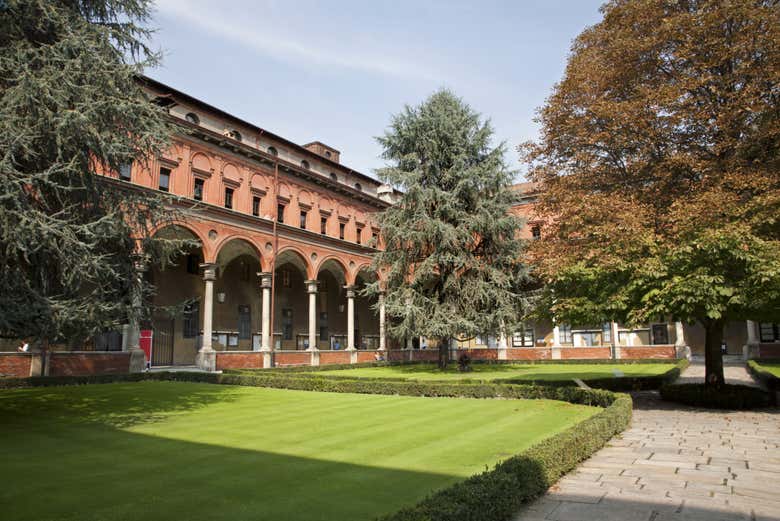 Il cortile dell'Università Cattolica