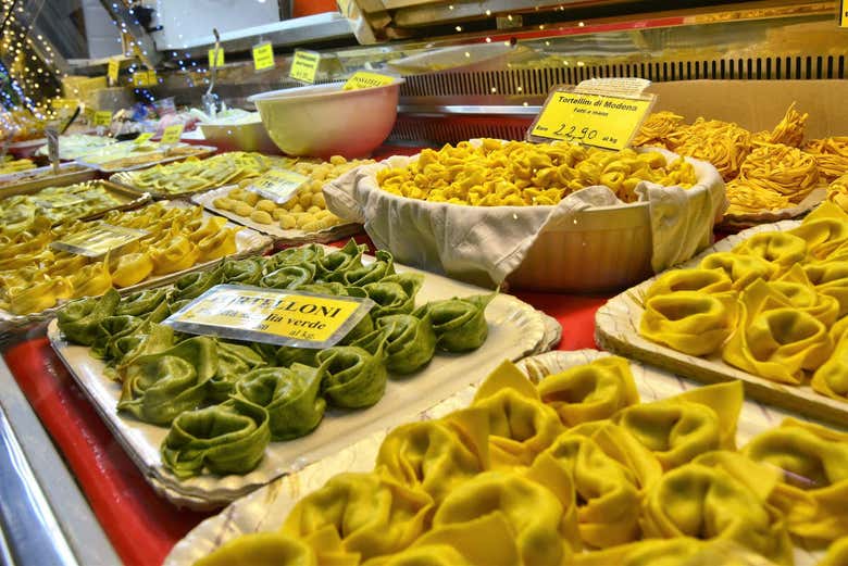 Pasta en el mercado Albinelli