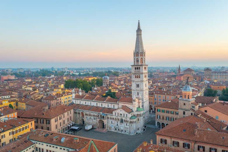 Vue aérienne de la Piazza Grande