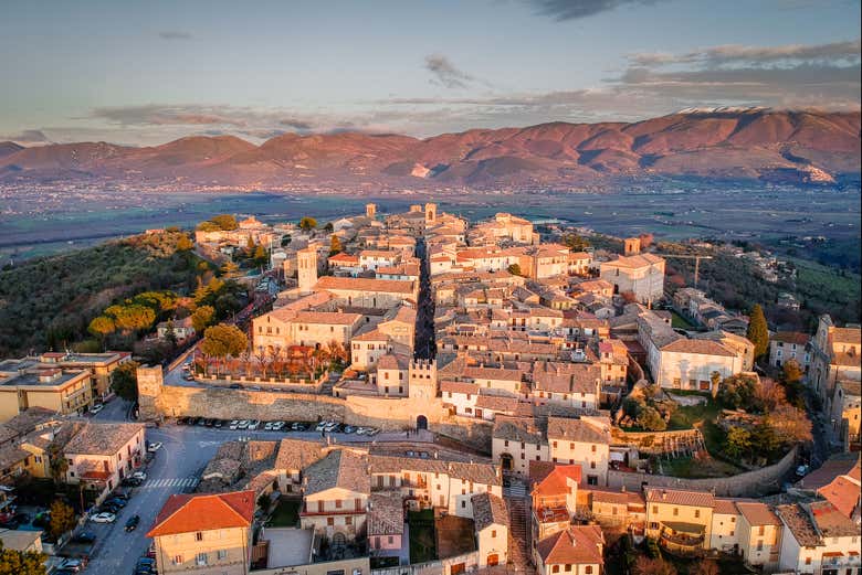 Vista aerea di Montefalco