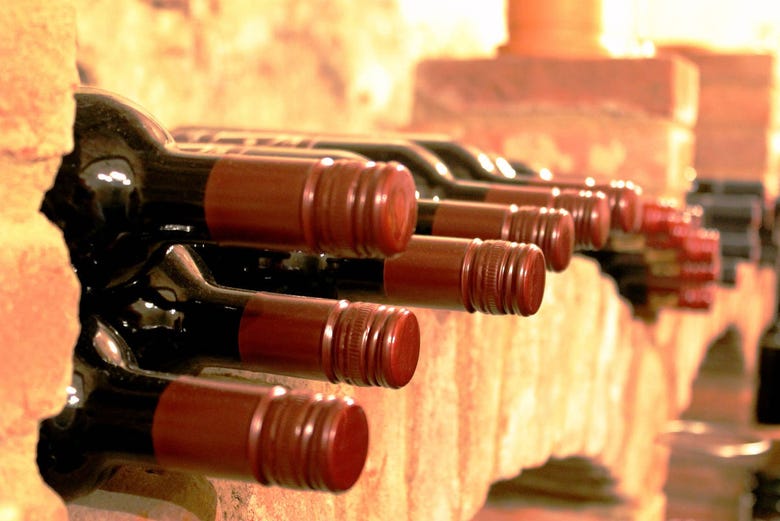 Les bouteilles de vin
