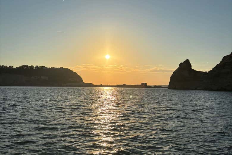 El atardecer en el Golfo de Nápoles