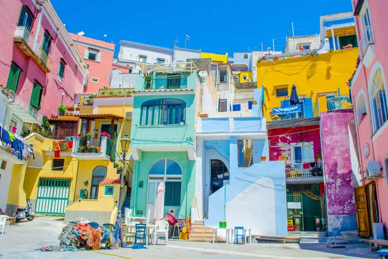 Casas de colores en Procida