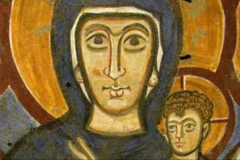 Affresco della Vergine con il Bambino