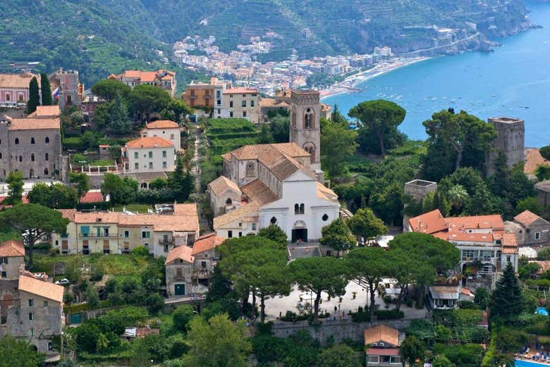 el pueblo de Ravello desde arriba