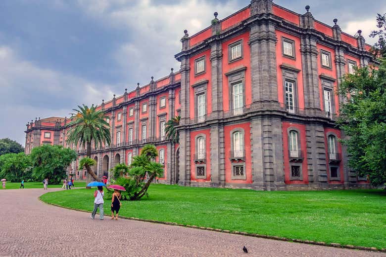 The façade of Naples' Capodimonte Museun