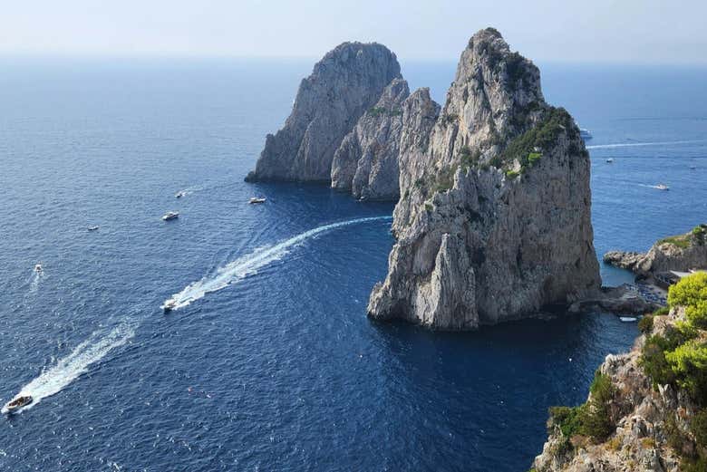 Los famosos farallones de Capri