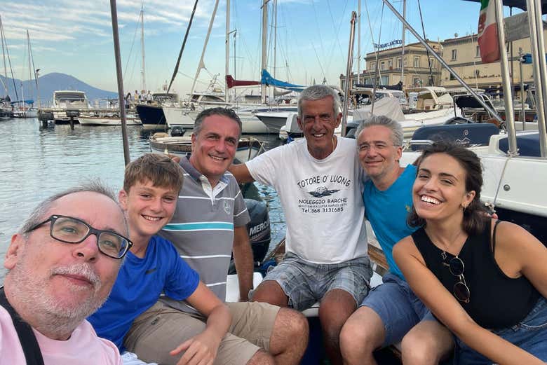 Photo de groupe sur le bateau !