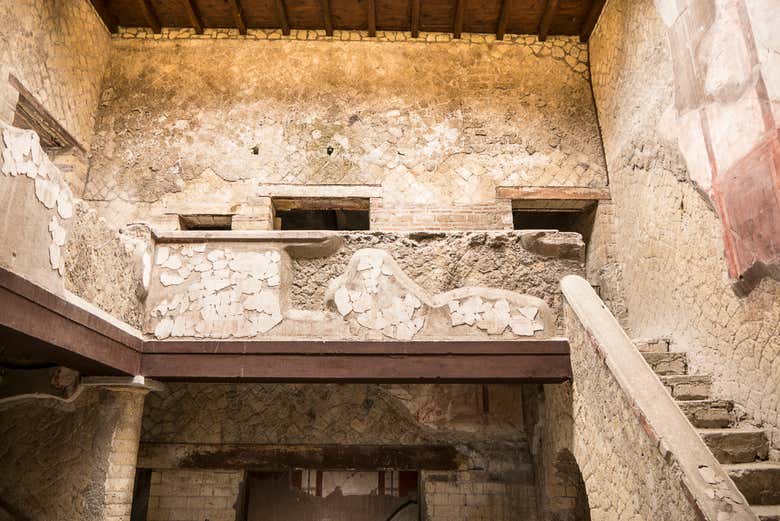 Interior de uma das casas de Herculano