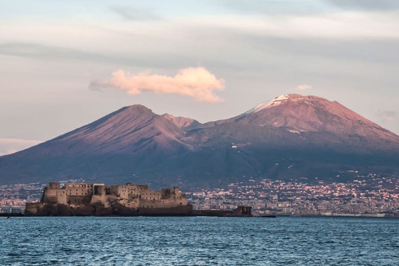 The Neopolitan bay and Mount Vesuvius