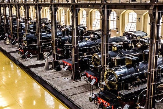 Locomotives du musée ferroviaire de Pietrarsa
