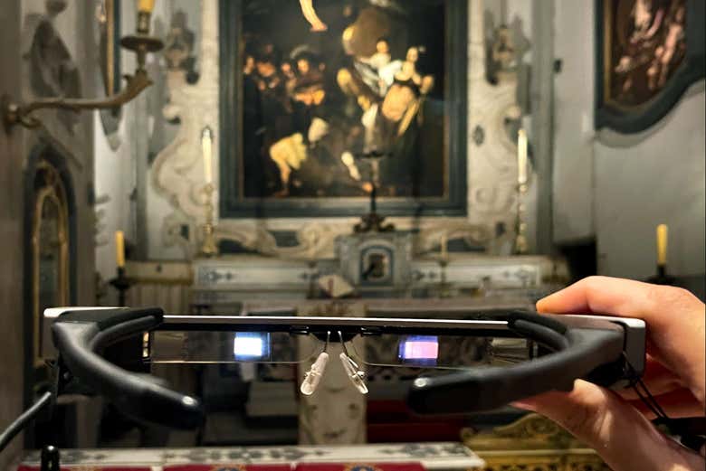 Gafas de realidad virtual en Pio Monte della Misericordia
