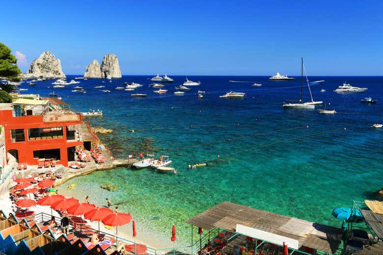 Une superbe plage à Capri