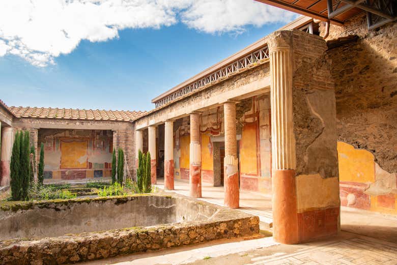 Recorriendo las ruinas de Pompeya