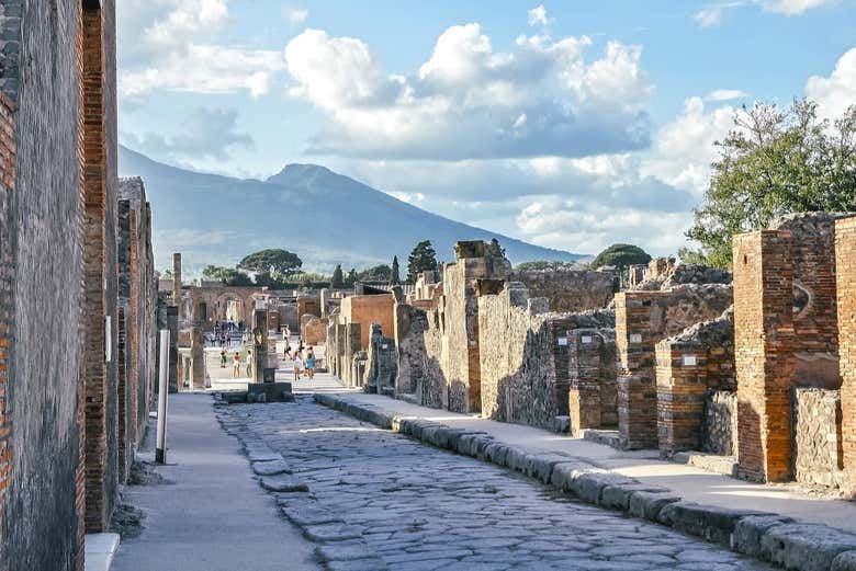 Durante il tour di Pompei