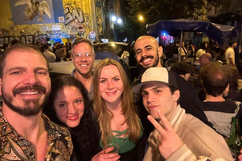 Durante il Pub Crawl nel centro di Napoli