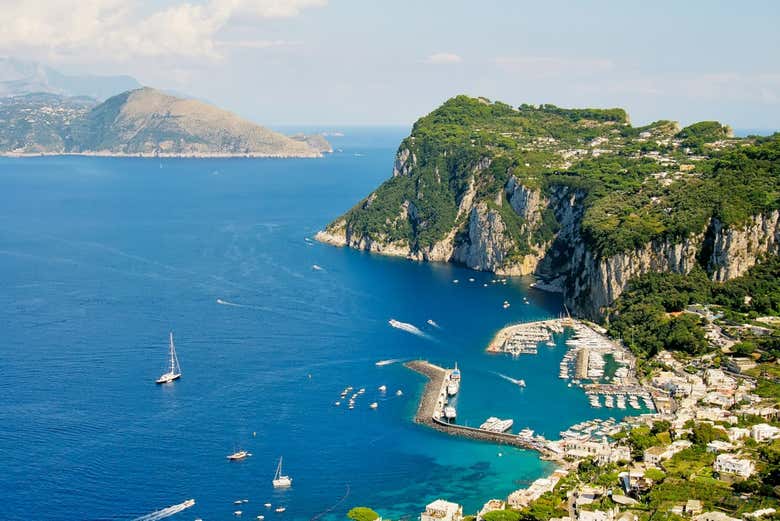 Vue sur l'île de Capri