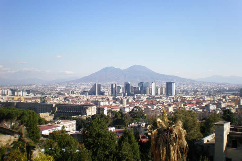 Vistas del Vesubio desde Nápoles
