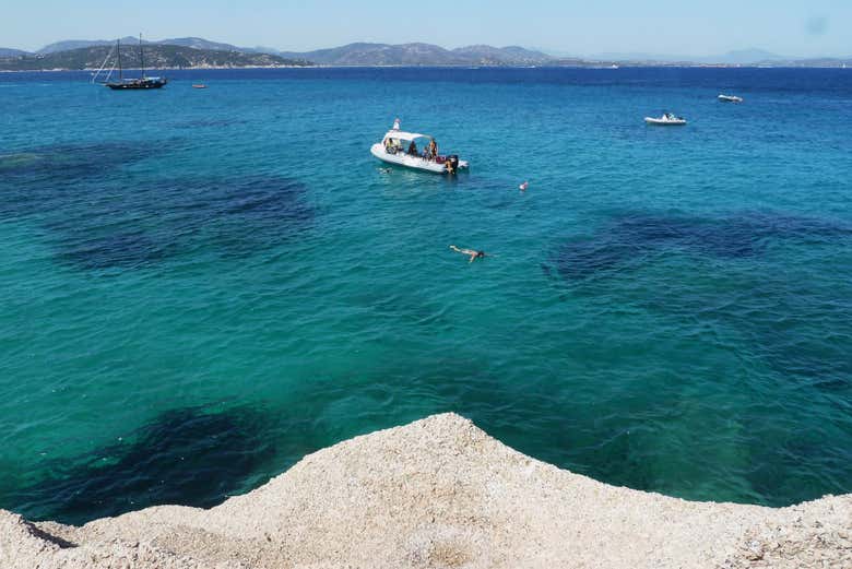 Vue panoramique sur la côte de Tavolara
