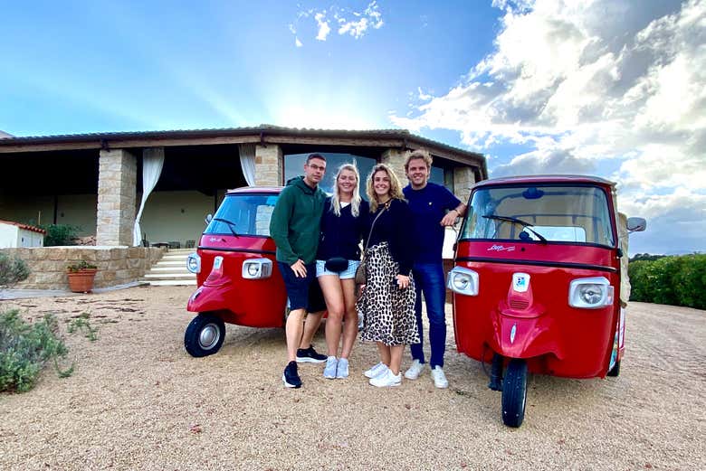 Durante il tour di Olbia in tuk tuk