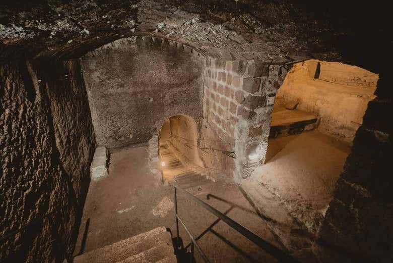 Escaleras de los subterráneos de Orte