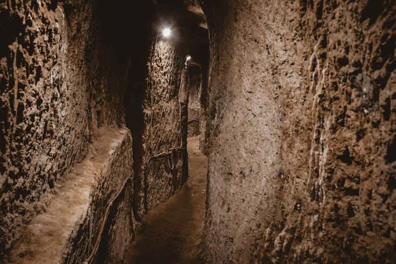 Admire an Etruscan-Roman aqueduct
