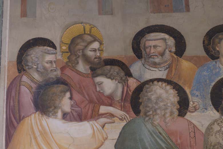 Detalhe dos afrescos da Capela dos Scrovegni