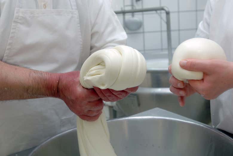 Aprendiendo cómo se hace la mozzarella