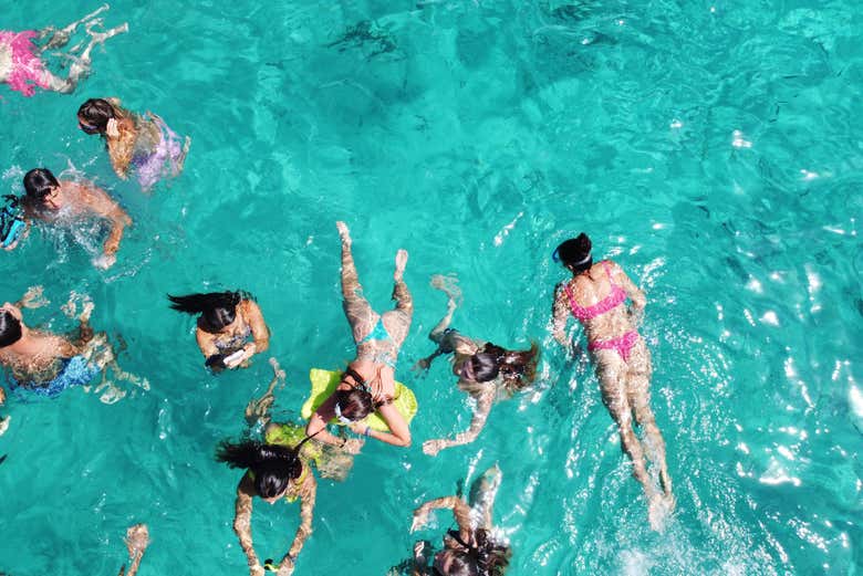 Swim in turquoise waters