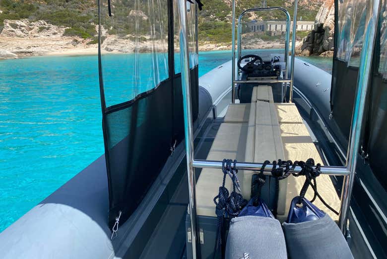 Climb on board the speedboat
