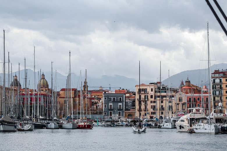 See the old port of Palermo