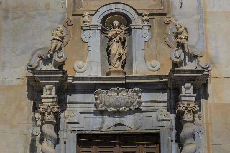 Dettaglio della chiesa di Santa Maria di Gesù al Capo