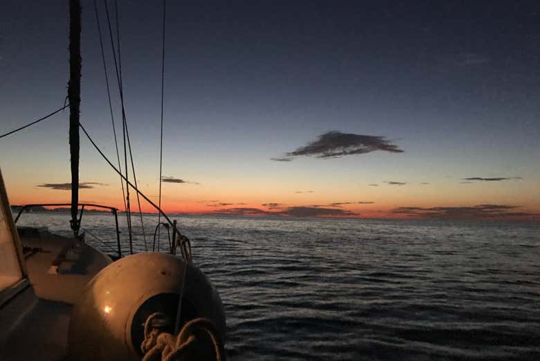 Tramonto sul mare a Palermo