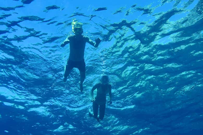 Fazendo snorkel em Palermo