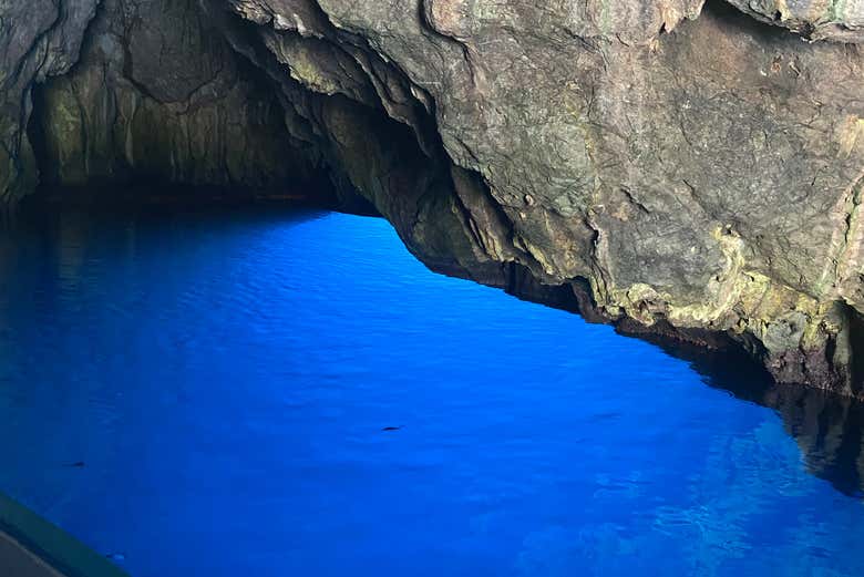 Entrando nella Grotta Azzurra