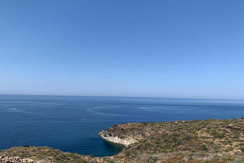 Photo panoramique de la côte de Pantelaria