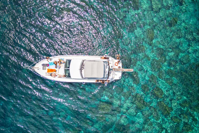 Vistas aéreas del barco