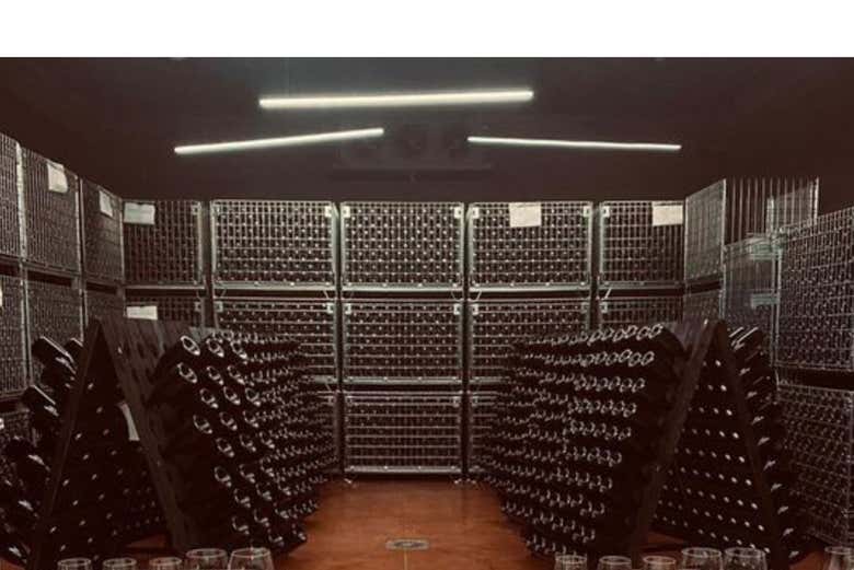 Salle de vieillissement des vins mousseux