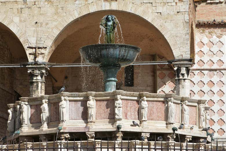 Detalle de la Fontana Maggiore, Perugia