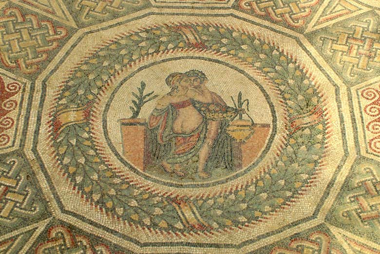 Mosaico de Eros y Psique